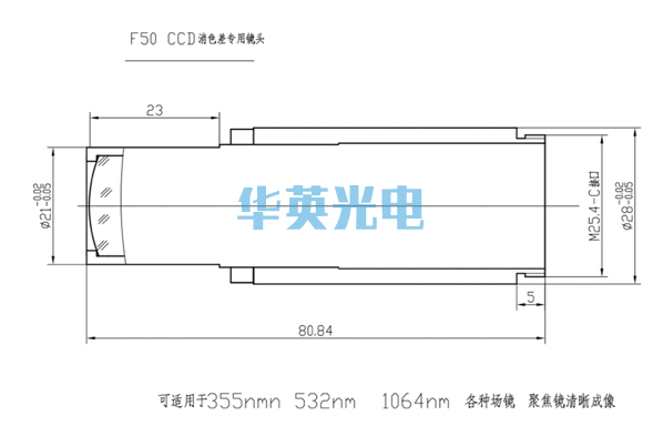 消场镜色差F50 CCD镜头